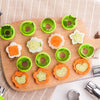 9pcs Mini Stainless Steel Fruit Vegetable Cookie Shape Cutters Kid Food Mold Set