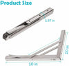 2pcs Folding Shelf Brackets, Heavy Duty, Stainless Steel Foldable Table Hinge UK