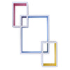 High Density Board Floating Wall Shelf Shelves Colorful Display Storage Unit