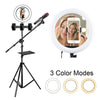 LED Ring Light with Tripod Stand 9.8 inch Dimmable Halo Light with 3 Color Modes