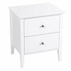 White Bedside Table Drawer Bedroom Cabinet Nightstand Shelf With 2 Drawers