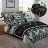 Luxury Damask Flock Duvet Cover 3 Piece Printed Bedding Set Double King Sizes