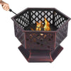 Fire Pit Large Firepit Outdoor Brazier Garden Party BBQ Round Stove Patio Heater