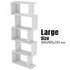 Wood Bookcase Bookshelf S Shape 5 Tier Shelves Free Standing Shelving Storage