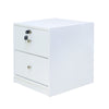 Bedside Cabinet 2 Drawers with Key LOCK Nightstand Table Storage Cabinet Unit