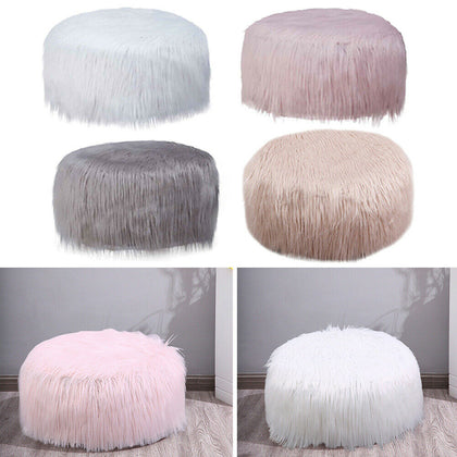 Shaggy Bean Bag Footstools Foot Rest Stool Pouffe Ottoman Ultra Soft Home Chair