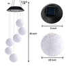 Colour Changing Hanging Wind Chimes Solar Powered LED Ball Lights Garden Outdoor