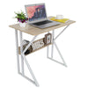 Computer Home Office Desk Corner Wooden Metal Desktop Table PC Study Workstation