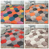 Modern Bright Colourful Vibrant Rug Bedroom Living Room Carpets Value Grey Rugs