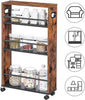 Kitchen Trolley Storage Island Dining Cart Slide Out Rolling Worktop Basket