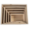 Pine Crate Chest Wooden Storage Box / 5 Sizes / Open Top / For Craft Decoupage