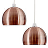 Pair Of Domed Shades Metal Retro Ceiling Light Shades Modern Design Pendant LED