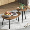 2X Premium Wood Nesting Coffee Table Stacking Side Tables Display Storage Table