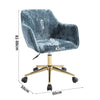 Adjustable Computer Desk Chair Crushed Velvet Swivel Office Study Chair Gas Lift