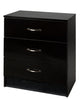 Black Gloss Table Cabinet Chest of Drawers Nightstand 3 Drawers Bedroom