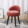 Velvet Upholstered Vanity Stool Dressing Table Makeup Chair Living Room Bedroom