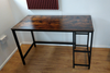 Modern Small Computer Desk Writing Office Metal Rustic Dressing Table Shelves