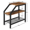 HOOBRO Side Table Narrow Bedside Table with 3-Tier Shelves Industrial End Table