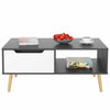 Modern Coffee Table with Drawer and Open Storage TV Stand Living Room Unit