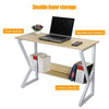 Home Office Computer Desk Study PC Writing Table Workstation Shelf Furniture UK