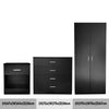 Black Chest of Drawers Bedside Table Cabinets 1 2 3 4 5 Drawer Bedroom Furniture
