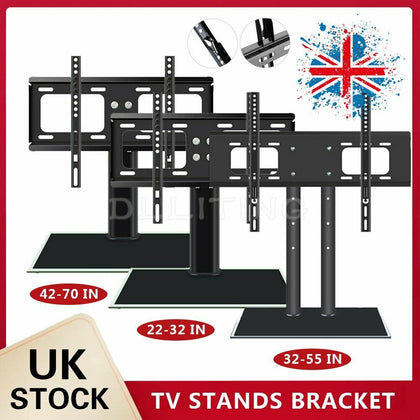 Universal TV Stand Bracket Desk Table Top LED Plasma VESA Mount For 22-70