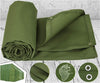 Heavy Duty Tarpaulin Waterproof Sheet Thick Army Green Tarp Ground Canvas Cover