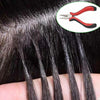 Hair Extensions Pliers Hook Tool Kit For Micro Ring Loop with 100 Silicone Beads