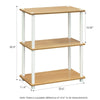 Furinno Turn-N-Tube 3-Tier Compact Multipurpose Shelf Display Rack, Beech