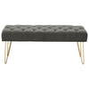 3FT8 Velvet Upholstered Dining Bench Hallway Window Seat Hairpin Leg Long Stool