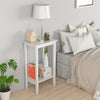 Narrow Bedside Table Slim Side Table Tall Nightstand End Table with Shelf Wooden