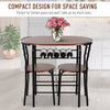 2 Seat Dining Table Chairs Set Compact Small Space Saving Breakfast Bar Kitchen