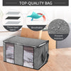 4x Large Clothes Storage Bags Zipped Organizer Underbed Wardrobe Cube Closet Box