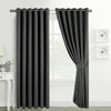 Pair of THERMAL BLACKOUT CURTAINS READY MADE EYELET TOP + TIE BACKS DOOR CURTAIN