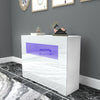 Cabinet Cupboard sideboard TV Unit Matt Body and High Gloss Doors + LED Light