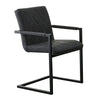 2 Pcs Faux Leather Dining Chairs Armchairs Office Kitchen Brown Grey Industrial
