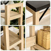 Modern Work Desk with 3 Tier Storage Shelves Home Office Study Workstation