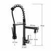 Kitchen Mixer Taps Pull Out Spray Monobloc Sink Faucet Taps Swivel Spout Black