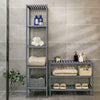 Bamboo Grey Shoe Rack Organiser Wooden Storage Bench Shelf Unit 3 Tier