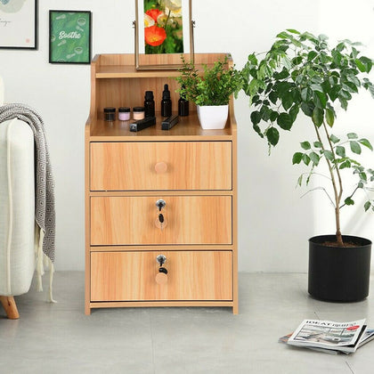 Nightstand Bedside End Table Bedroom Side Stand Accent Modern Storage Drawers