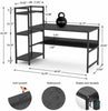 136CM Large Computer Desk Corner Laptop PC Table 2 Tier Shelf Wooden Workstation
