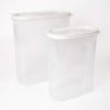 2 Clear Plastic Cereal Storage Container Click Open Lid Pasta Rice Dry 2.4L 4L