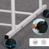 Industrial Double Rod Garment Rack Hanging Clothes Rack Stand Shoe Rack Wardrobe