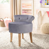 Bedroom Dressing Table Stool Velvet Upholstered Low Back Dining Chair Guest Seat