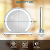 Hollywood Vanity Make Up Mirror with Lights 18-LED Tabletop Wall Metal 80x62cm
