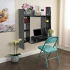 Floating Wall Mounted Desk Home Office Computer Table w/Storage Shelves New