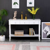 Slim Console Table White with Drawers Sideboard TV Stand Unit Narrow Hallway