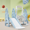 4 in 1 Kids Swing & Slide Set Toddler Baby In/Outdoor Climber Basketball Hoop HT