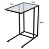 Sofa Side Table C-Shaped Industrial Coffee Snack Table Laptop Stand Over Bed End
