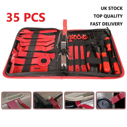 Car Audio Trim Removal Tool Kit 35pcs Radio Dash Clip Pry Plastic Set Door Panel